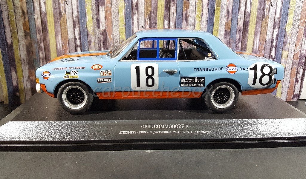 1970 Opel Commodre A Steinmetz NO 18 1:18 Minichamps, Verzenden, Nieuw, Auto, MiniChamps