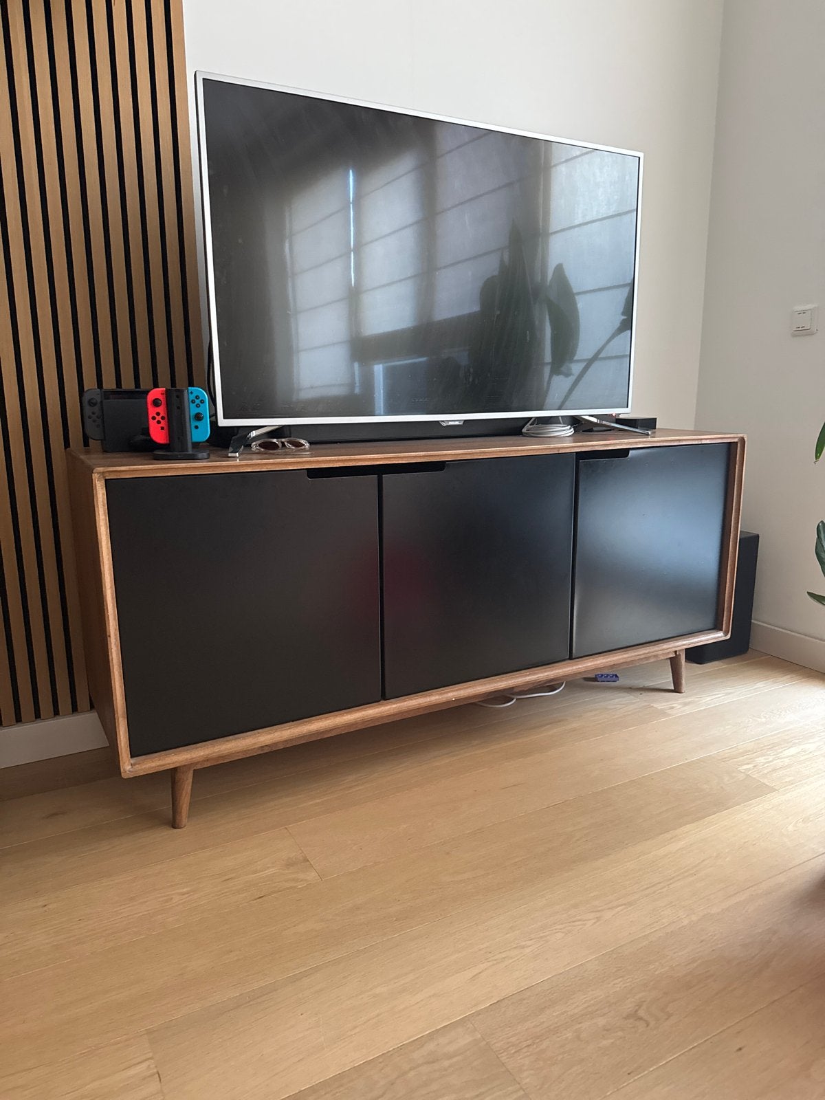 LENOX Dressoir mangohout & ijzer 160cm Maison du Monde, Ophalen, Gebruikt, 150 tot 200 cm, 25 tot 50 cm