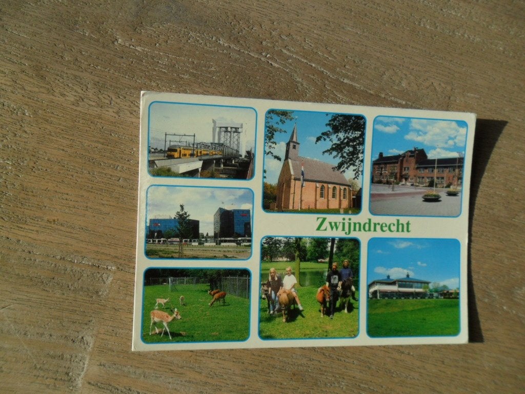 Zwijndrecht, spoorbrug/kantoorgebouwen/gemeentehuis, Verzenden, 1980 tot heden, Ongelopen, Noord-Brabant