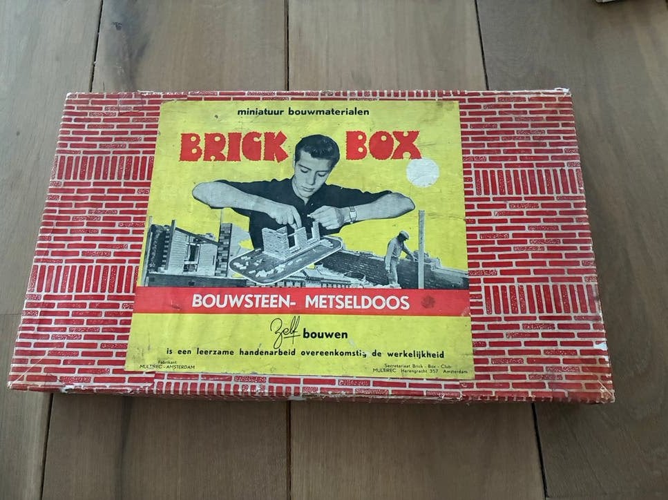Vintage Brick Box Bouwsteen Metseldoos - Compleet, Kinderen en Baby's, Ophalen of Verzenden, Gebruikt, Overige merken