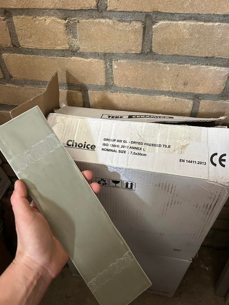 Tegels uit Spanje 7,5x30cm, Doe-het-zelf en Verbouw, Tegels, Ophalen, Nieuw, Minder dan 20 cm, 20 tot 40 cm