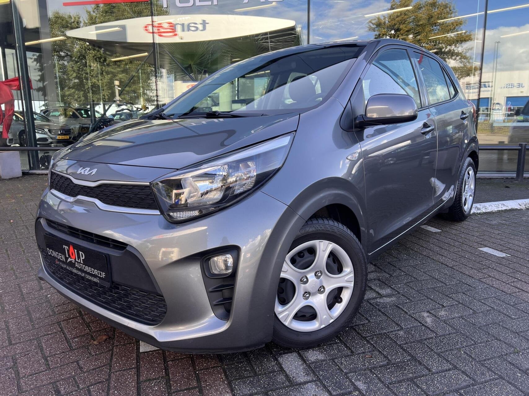 Kia Picanto 1.0 DPi ComfortLine Airco All Seasons Dealer, Dealer onderhouden, Stof, Gebruikt, Zwart