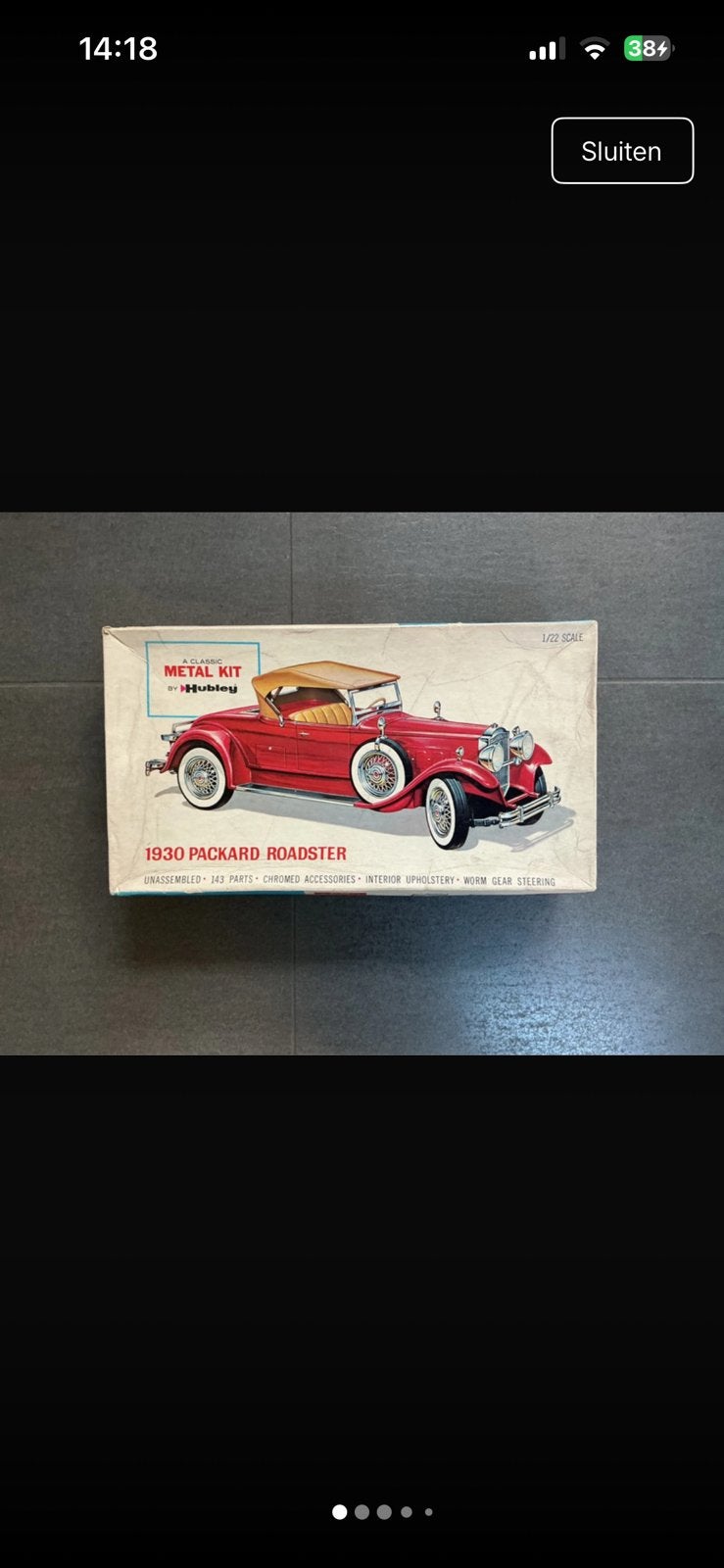 Vintage Hubley 1930 Packard Roadster Metal Model Kit, Verzamelen, Speelgoed, Zo goed als nieuw, Verzenden