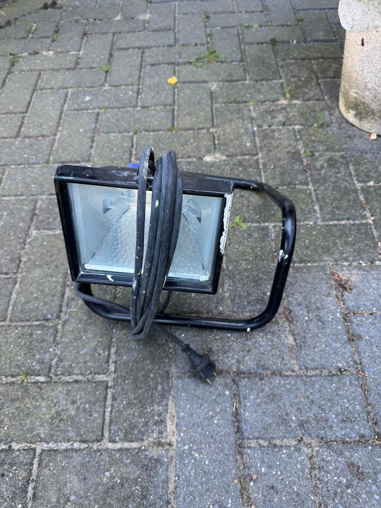 Halogeen bouwlamp met standaard, Ophalen, Gebruikt, Met statief, Lamp met armatuur