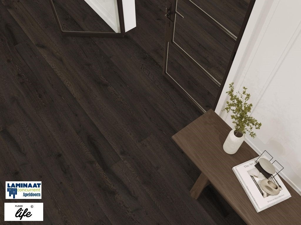Lamel Parket Crest Wood Hills Rustiek Black Forest 15mm dik, Parket, 75 m² of meer, Zwart, Nieuw