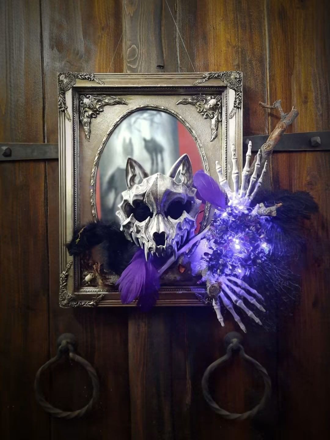 Unieke Halloween spiegel met griezelige verlichting, Huis en Inrichting, Ophalen