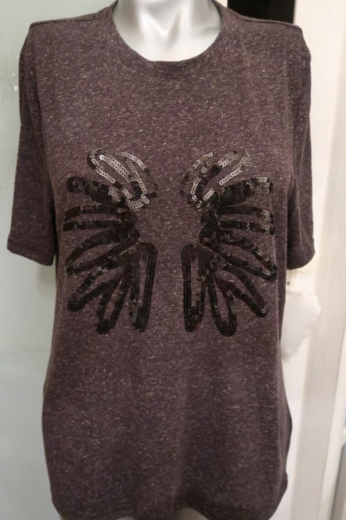 nieuw Tramontana prachtig shirt met pailletten zwart gemelee, Tramontana, Zwart, Maat 46/48 (XL) of groter, Nieuw