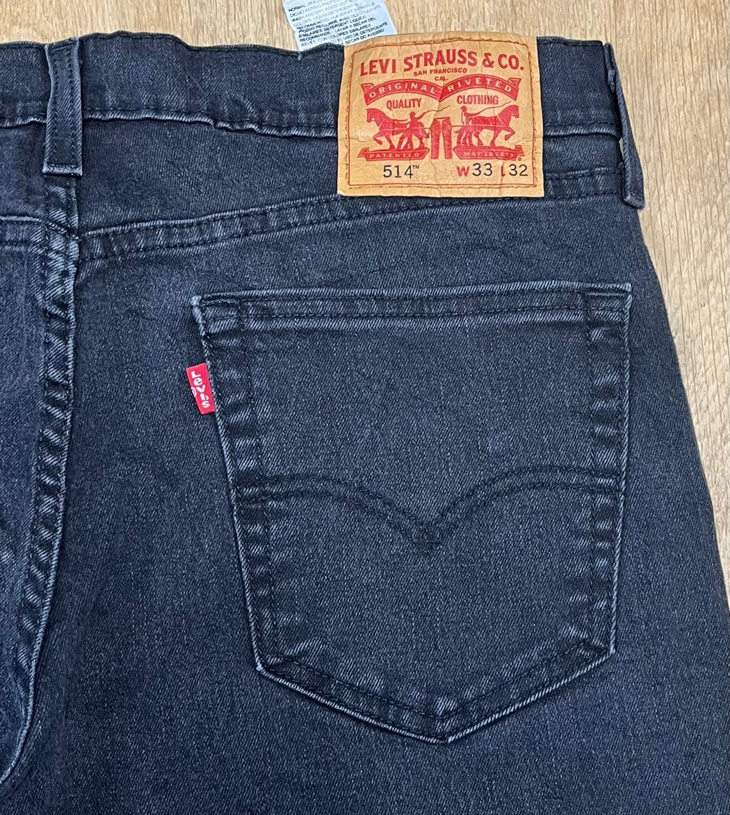 Levi’s 514 straight stretch jeans zwart - Maat W33 L32, Ophalen of Verzenden, Zo goed als nieuw, Zwart, W33 - W34 (confectie 48/50)