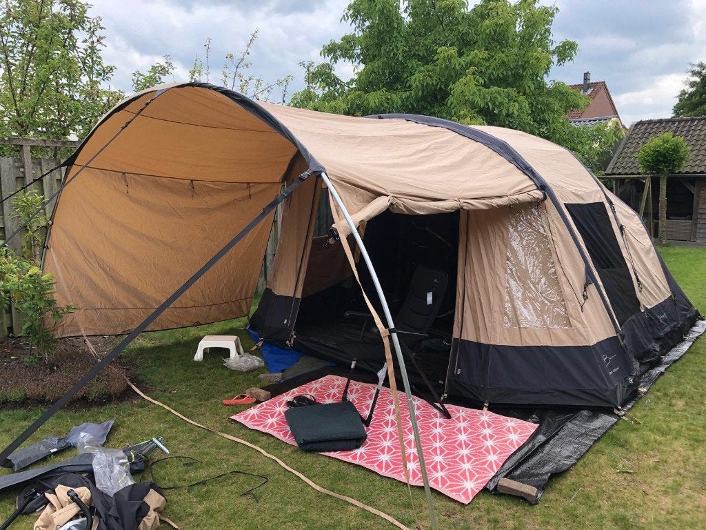 Bardani Airwave 410 tc deluxe opblare tent 5 personen, Caravans en Kamperen, Tenten, Ophalen, Zo goed als nieuw, Tot en met 5
