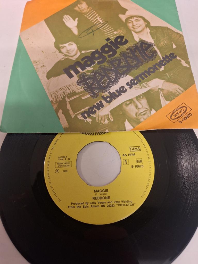 Redbone - Maggie, 1970., Cd's en Dvd's, Vinyl | Rock, Fotohoes, Verzenden, 7 inch, Poprock