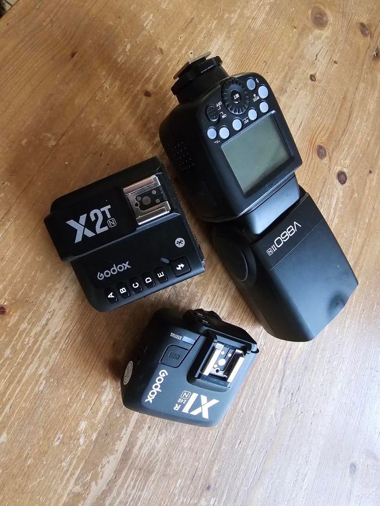 Godox V860II + X2T + X1R flitsset Nikon, Ophalen of Verzenden, Zo goed als nieuw, Nikon