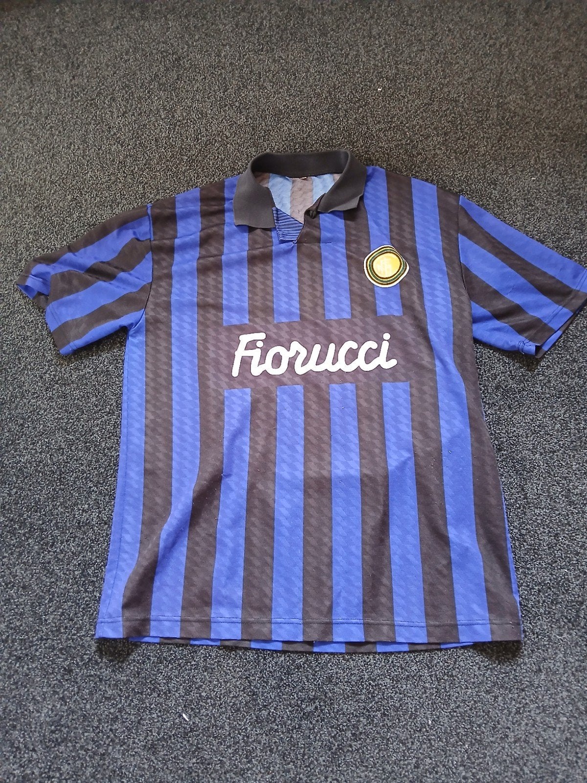 Vintage Inter Milan Bergkamp Thuisshirt - Maat M, Nike, Ophalen of Verzenden, Voetbal, Gedragen