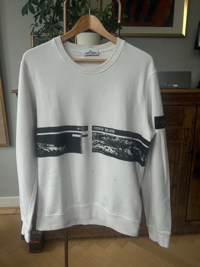 Stone Island trui, Kleding | Heren, Truien en Vesten, Ophalen of Verzenden, Zo goed als nieuw, Maat 52/54 (L), Wit