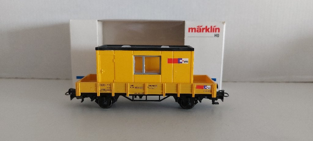 Strukton Lage Bakwagon met Bouwkeet *Nieuw* (01), Hobby en Vrije tijd, Wisselstroom, Ophalen of Verzenden, NS, Märklin