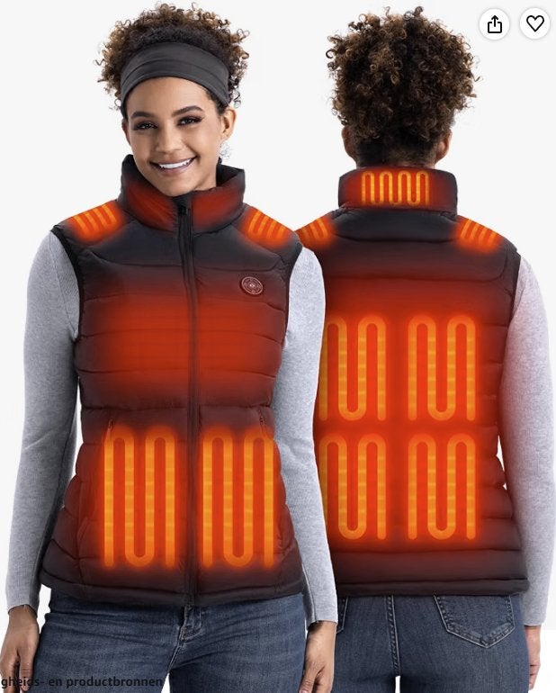 Verwarmd vest voor dames met 16000 mAh powerbank, Ophalen of Verzenden, Nieuw, Maat 48/50 (M), Zwart