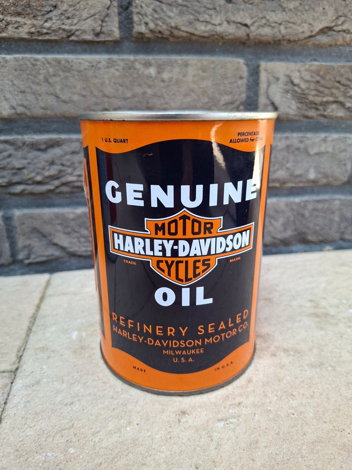 originele HARLEY DAVIDSON olie blikken, Ophalen, Hd, ., .