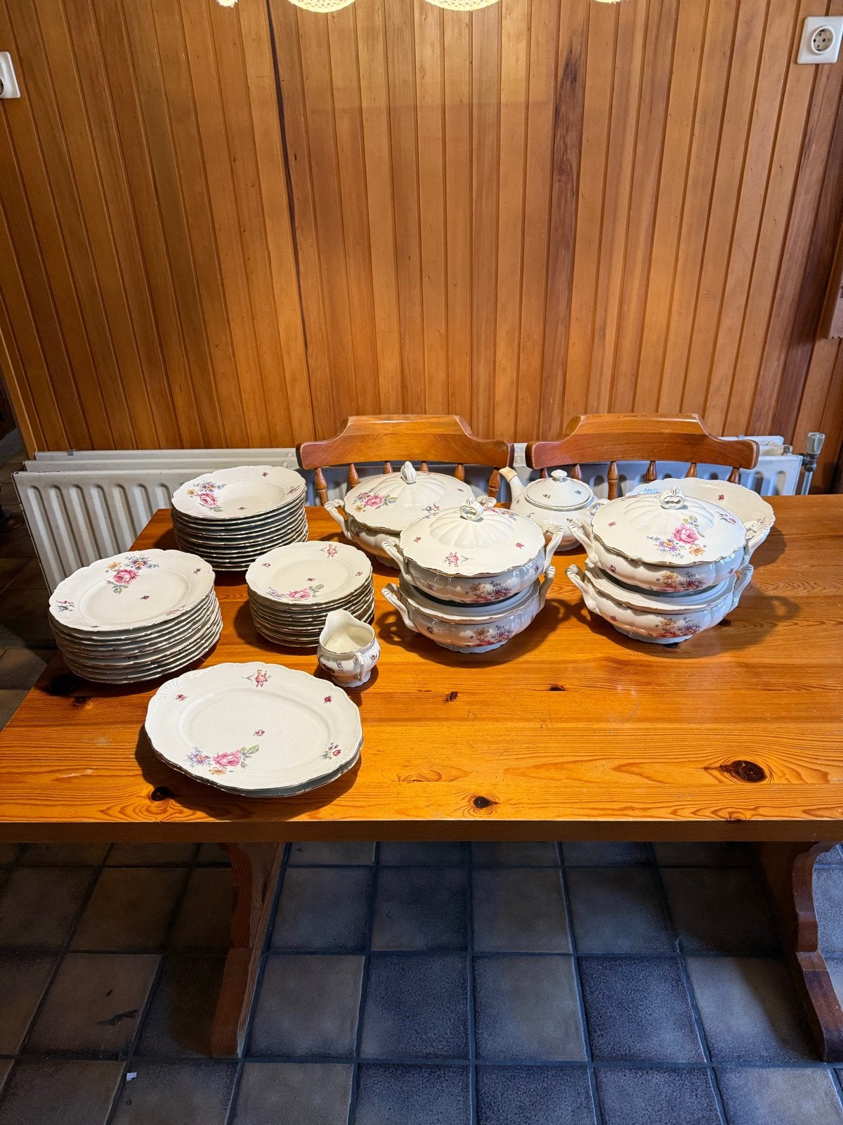 Vintage Epiag Tsjechoslowakije Servies - Bloemenmotief, Ophalen of Verzenden