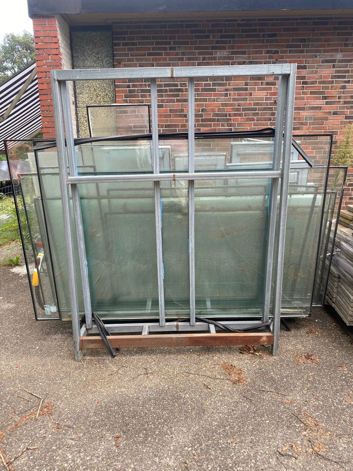 Diverse ramen en glasplaten te koop, Ophalen, Gevelraam of Ruit, Gebruikt, 160 cm of meer
