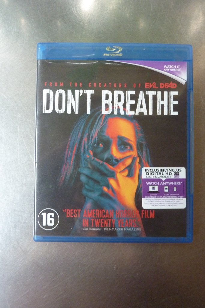 Don't Breathe, Cd's en Dvd's, Blu-ray, Zo goed als nieuw, Horror, Blu-ray, Film, Ophalen of Verzenden