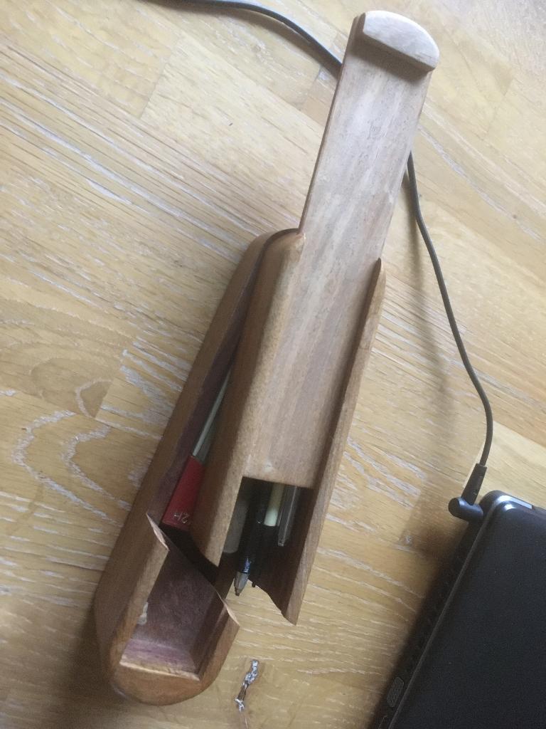 vintage pennendoos rozenhout handwerk, Ophalen of Verzenden, Zo goed als nieuw