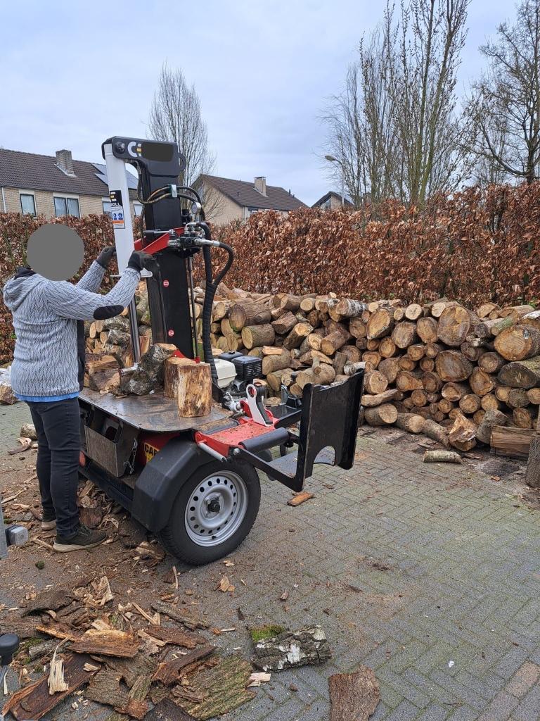 Unieke Snelle Houtklover, Krachtig, Veilig huren/huur, Tuin en Terras, Kloofmachines, Ophalen, Zo goed als nieuw, Benzine, Staand