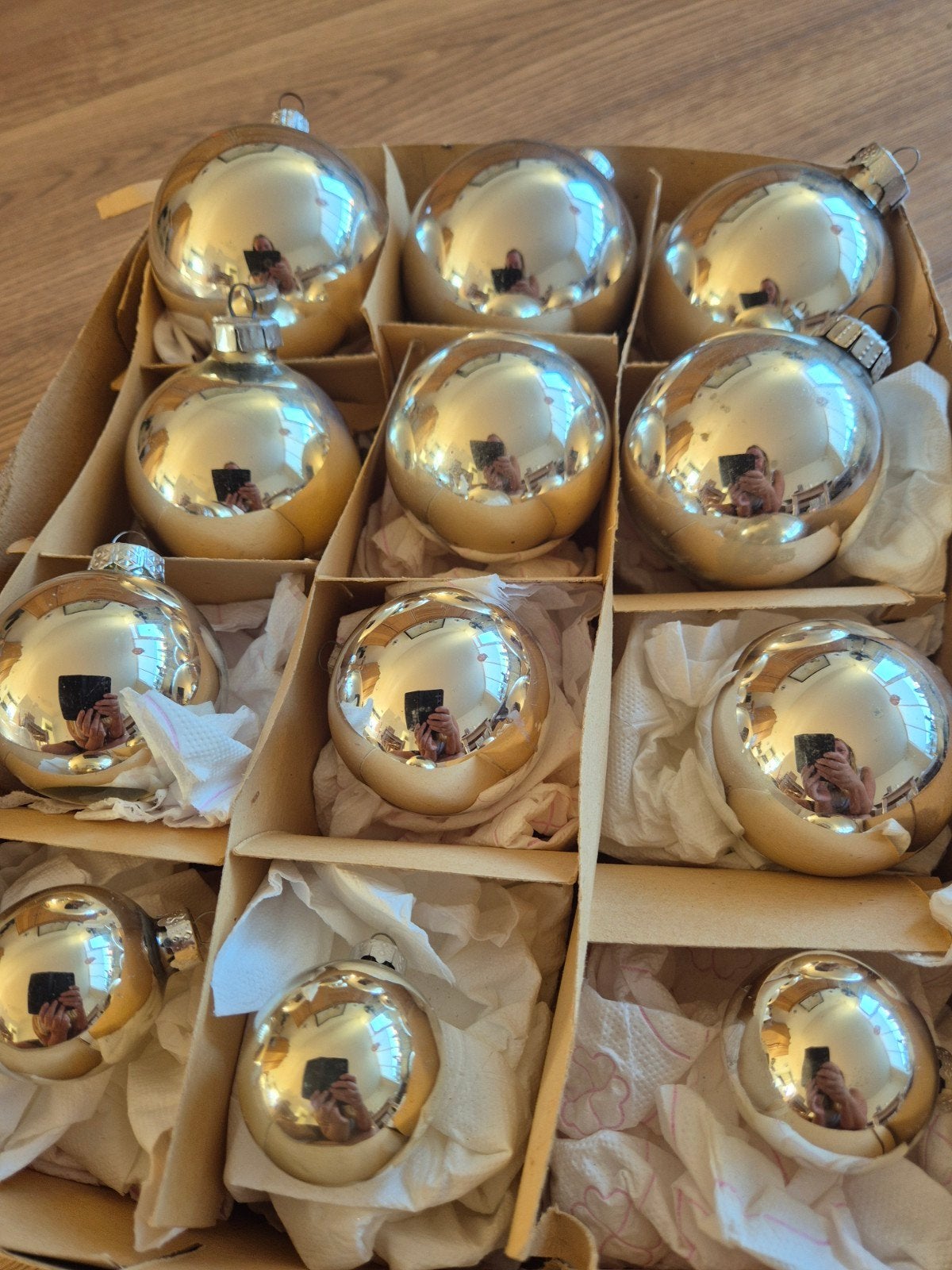 oude vintage kerstballen zie omschrijving, Ophalen of Verzenden