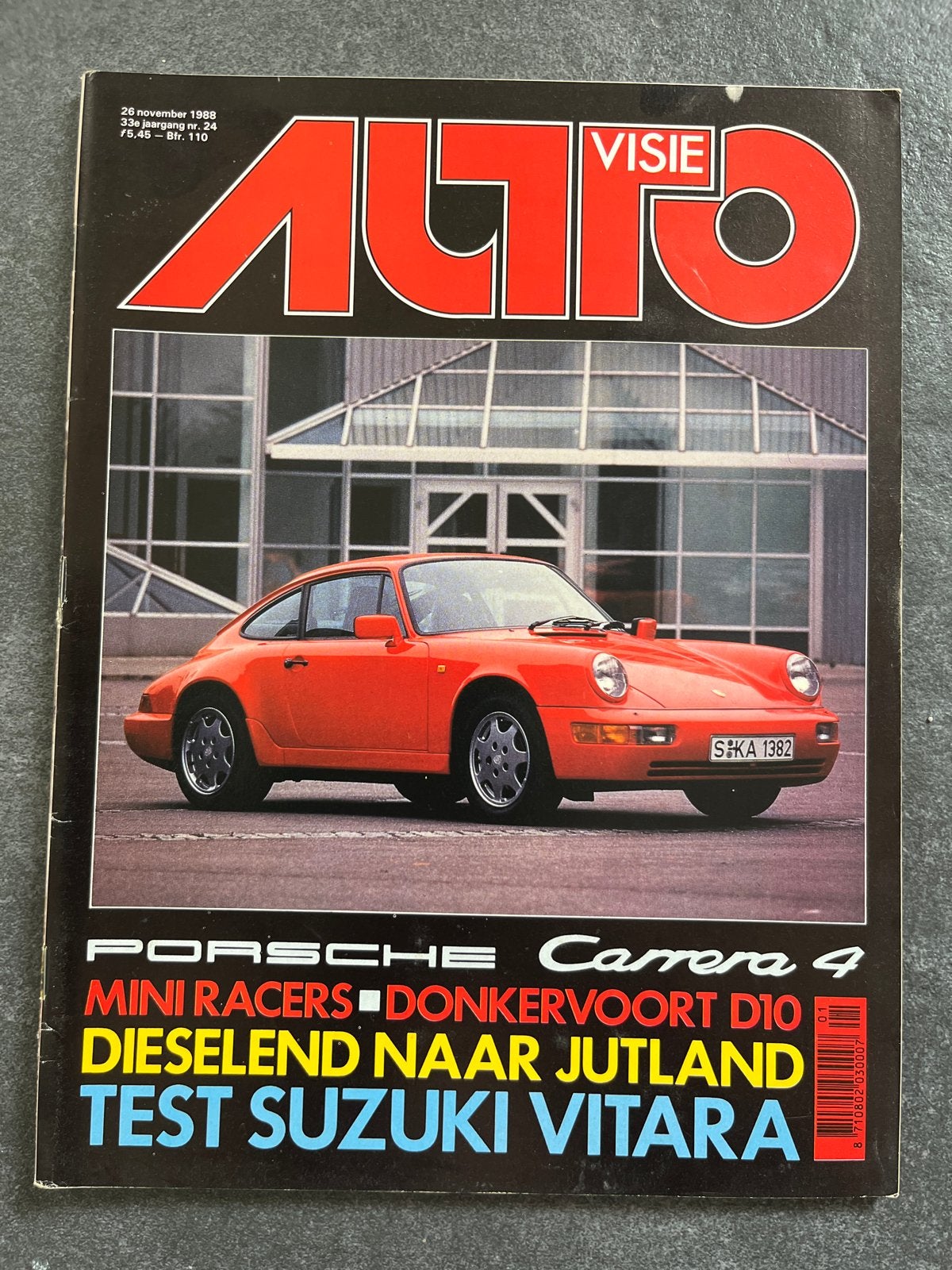 Auto Visie 24 november 1988 - Porsche Carrera 4, Boeken, Ophalen of Verzenden
