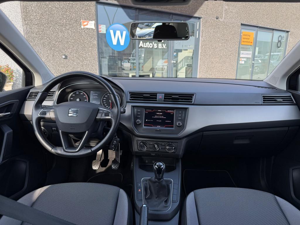 Seat Ibiza 1.0 Airco, Zwart, Cruise, Lane-Assist, Carplay, Auto's, Seat, Voorwielaandrijving, Euro 6, Bedrijf, Handgeschakeld