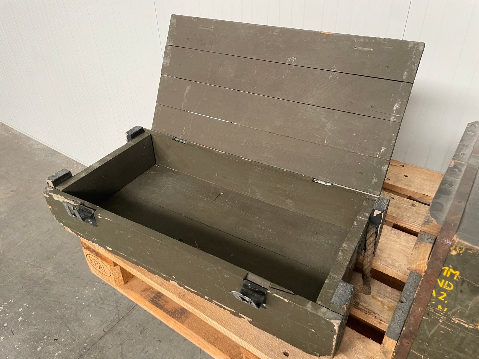 Militaire Houten Kist - Vintage Leger kisten Hout Army Boxes, Verzamelen, Ophalen, Landmacht, Nederland, Kist of Geocache
