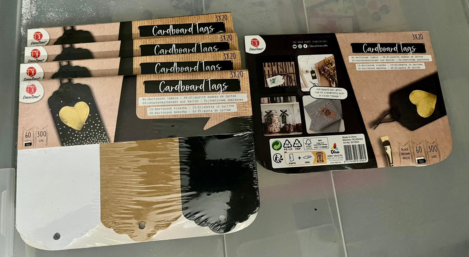 Grote partij DIY giftboxes + 300 labels + 300 cadeaustickers, Diversen, Ophalen of Verzenden, Nieuw