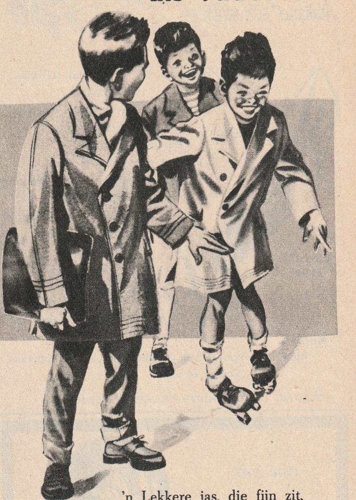 retro reclame 1951 Falcon jongensmode jongetje rolschaatsen, Verzenden, Overige typen