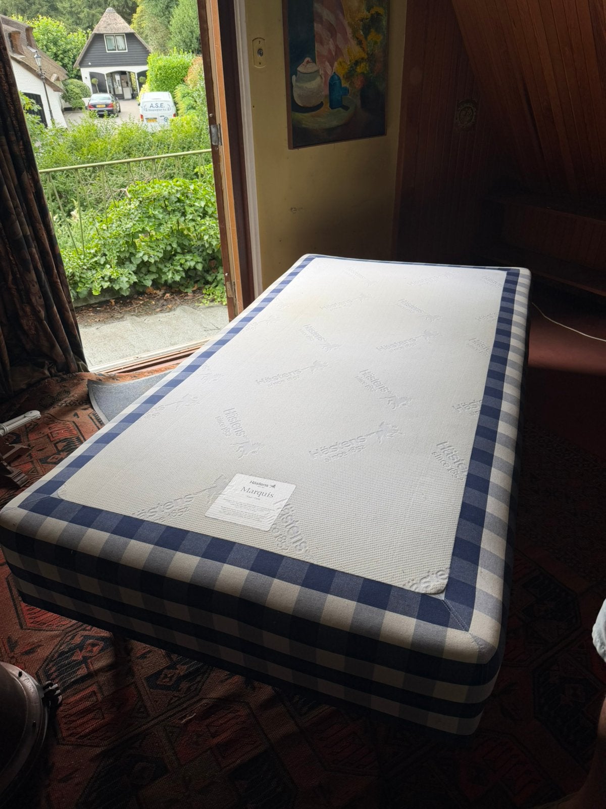 Hästens  bed 1 persoons, Huis en Inrichting, Ophalen, Zo goed als nieuw, Eenpersoons, 90 cm
