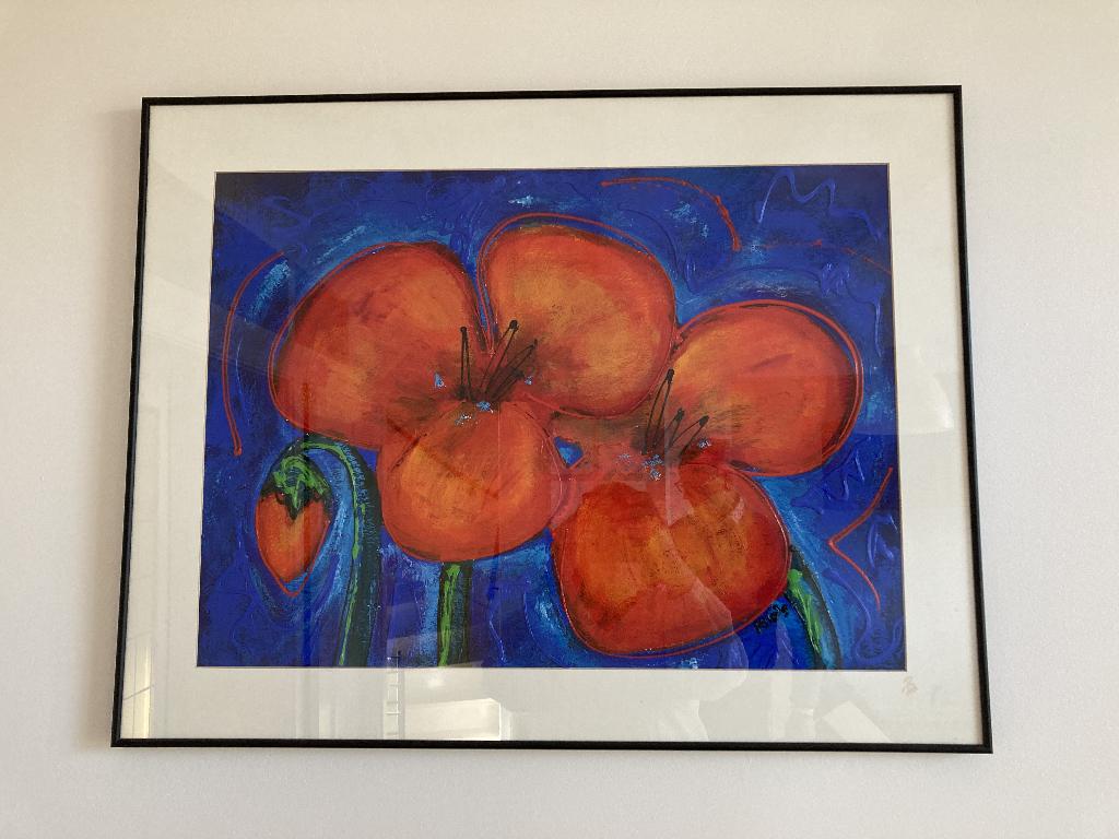 Schilderij klaproos, Antiek en Kunst, Kunst | Schilderijen | Modern, Ophalen