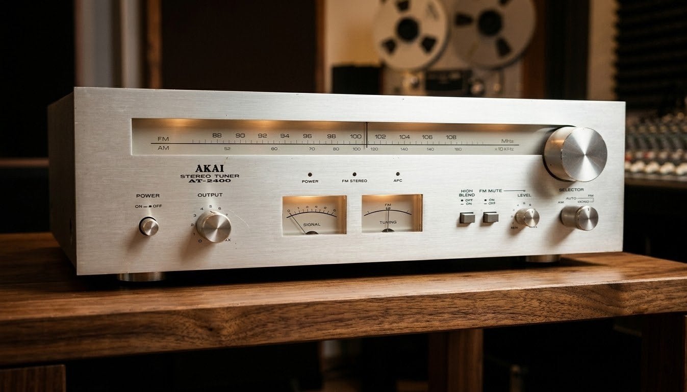 Akai AT-2400 Vintage Stereo FM/AM Tuner, Ophalen of Verzenden, Gebruikt, Analoog