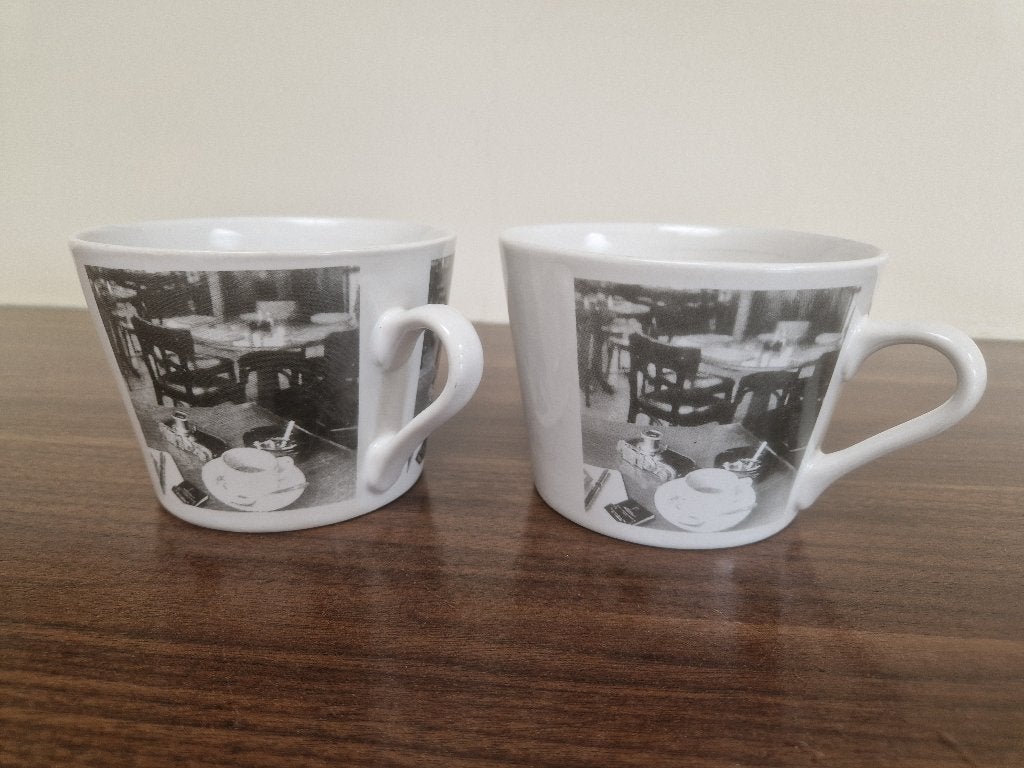 2 cappuccino kopjes, Ophalen of Verzenden, Zo goed als nieuw, Overige stijlen, Kop(pen) en/of Schotel(s)