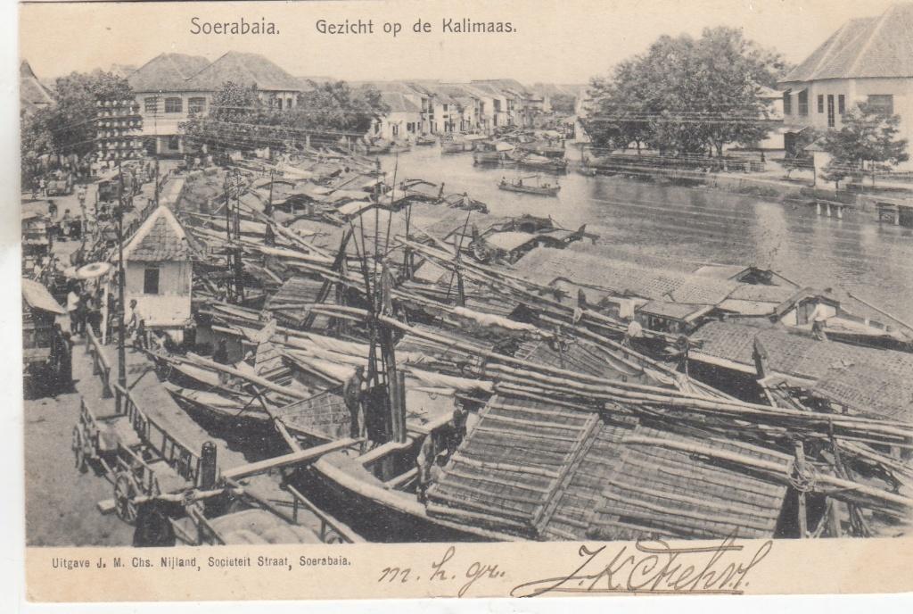 Ned.Indie - Soerabaia -Gezicht op de Kalimaas 1910, Verzenden, Voor 1920, Buiten Europa