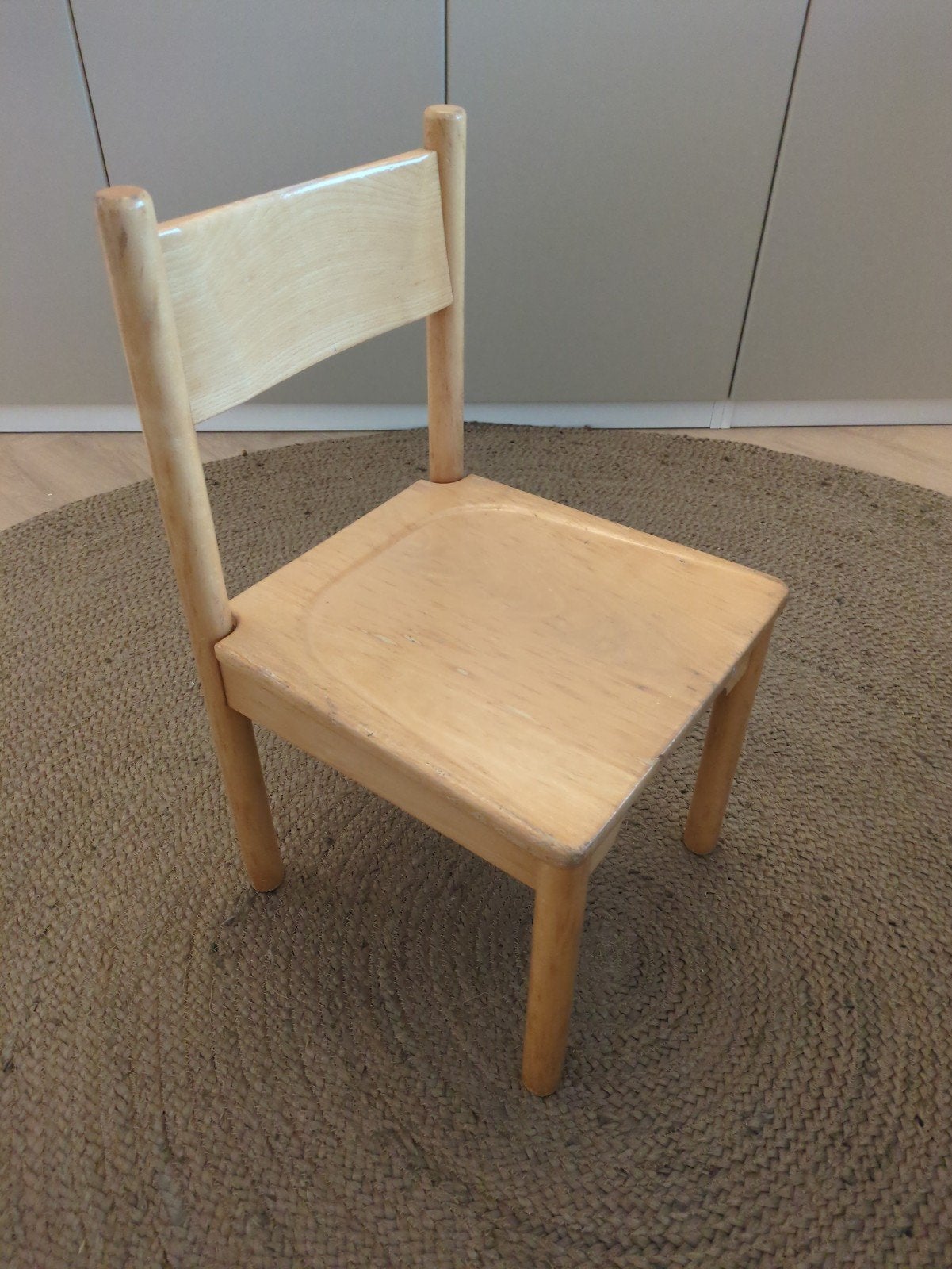 Vintage Schilte kinderstoeltje - schoolstoel (33cm), Ophalen, Gebruikt, Stoel