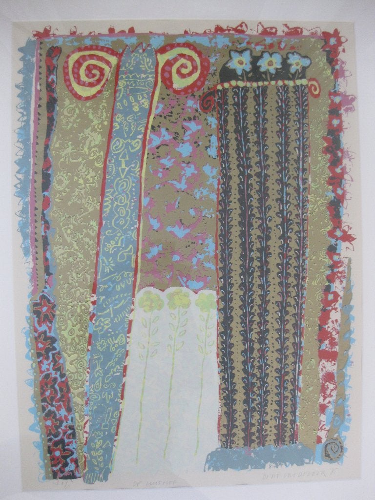 Bert Vredegoor - zeefdruk De Lusthof (75 x 60 cm), Antiek en Kunst, Kunst | Litho's en Zeefdrukken, Zeefdruk, Genummerd, Gesigneerd