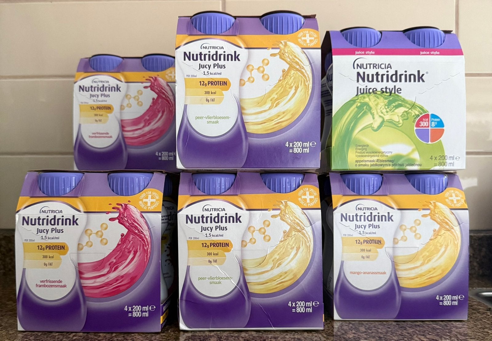 Nutricia Nutridrink 9x ( 4x 200 ml )  3 smaken, Ophalen
