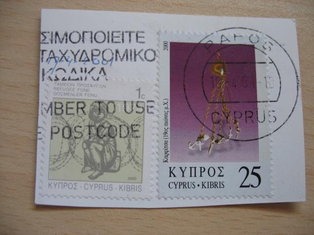 Cyprus, Verzenden, Overige landen, Gestempeld