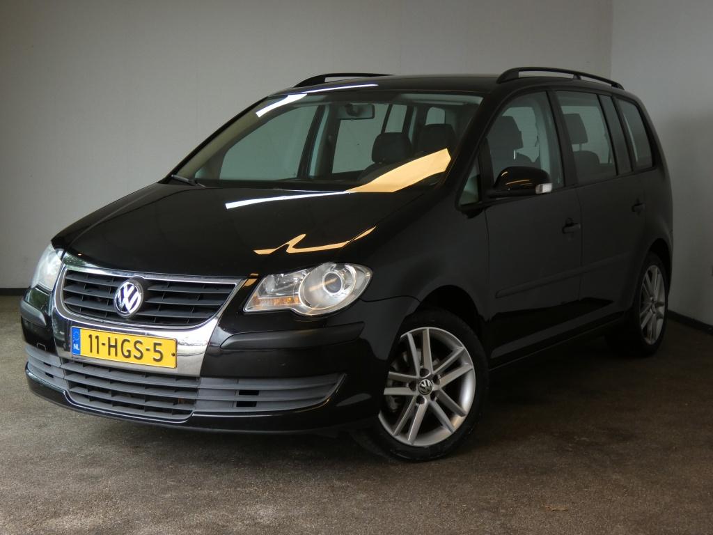 Volkswagen Touran 1.4 TSI Trendline (bj 2008), Auto's, Gebruikt, 4 cilinders, Zwart, Bedrijf