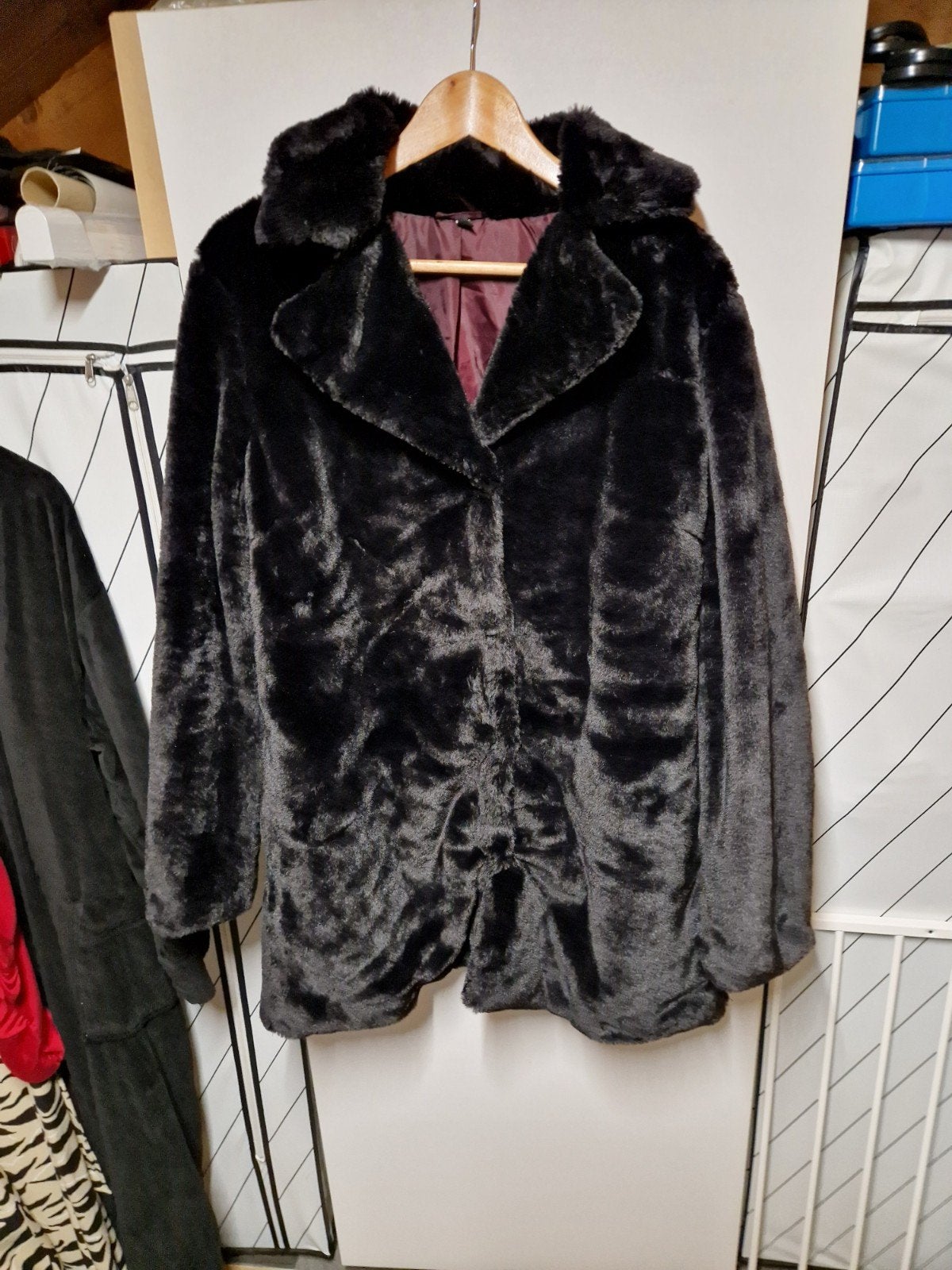 HEMA Faux Fur Zwarte Lange Bontjas Maat L Nieuw, Zwart, Maat 42/44 (L), Nieuw, Ophalen of Verzenden