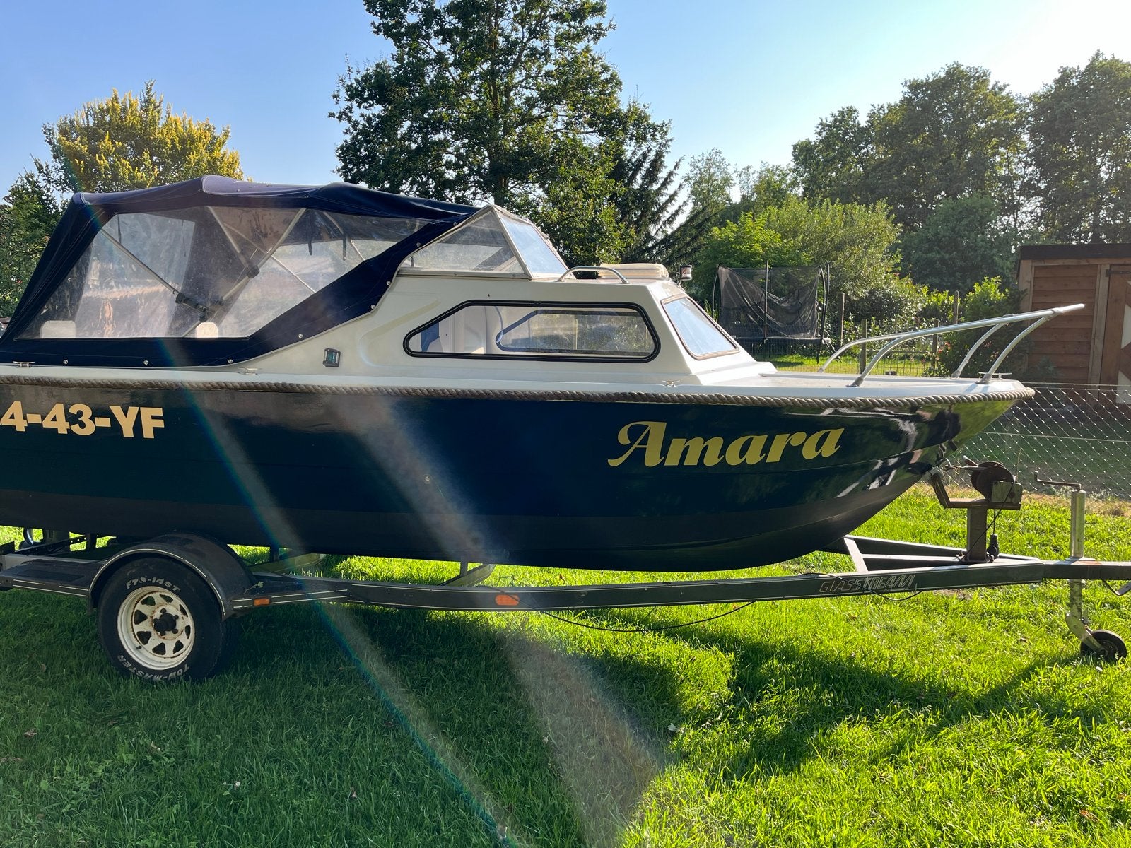 Inter 540 Kajuitboot met Suzuki 50pk met trailer, Watersport en Boten, Overige merken, Gebruikt, Afdekzeil, Kajuitboot