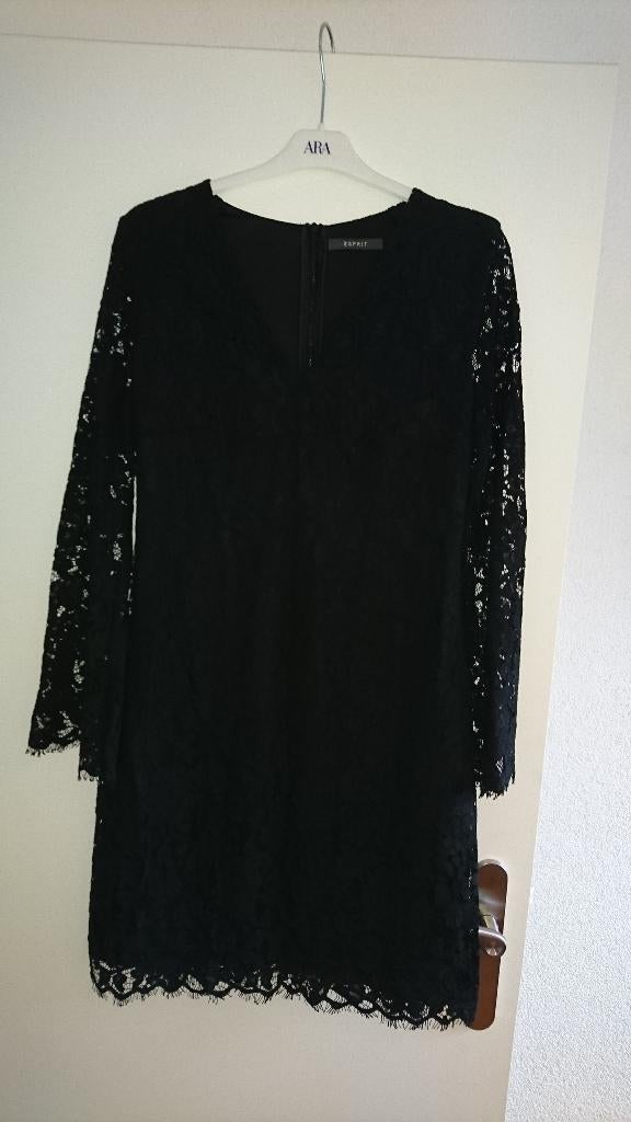 Esprit jurk zwart little black dress van kant, maat 38, Maat 38/40 (M), Zwart, Ophalen of Verzenden, Zo goed als nieuw
