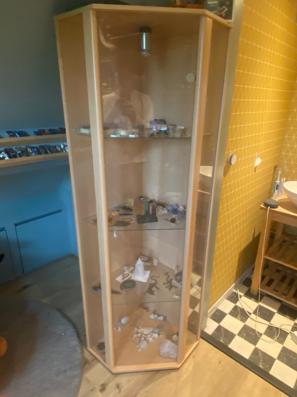 Vitrine kast met edelstenen en mineralen en nog meer️, Ophalen, 50 tot 100 cm, 150 tot 200 cm, 25 tot 50 cm