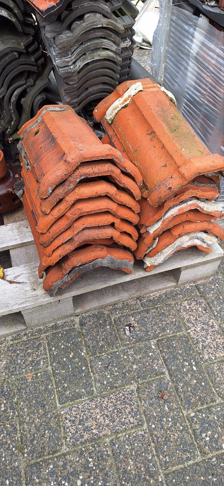 nokvorsten vlakke mulden pan., Ophalen, Steen of Klei, 15 m² of meer, Dakpannen