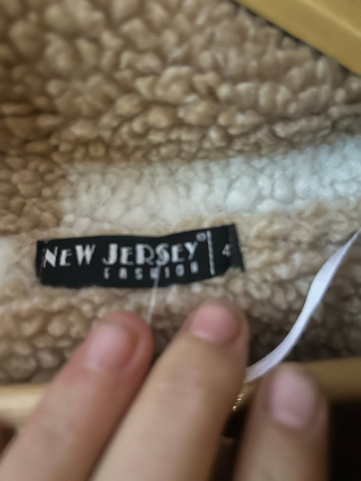New Jersey Fashion Jas Yill - Beige Geruit Teddy Jas, Kleding | Dames, Ophalen of Verzenden, Zo goed als nieuw, Maat 42/44 (L)