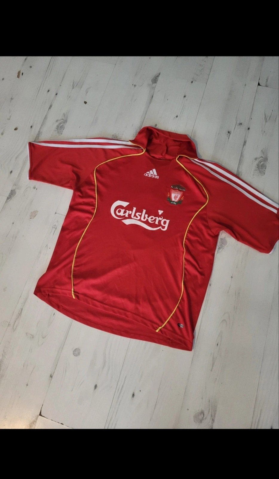 Adidas Liverpool FC Gerrard 8 Thuisshirt Maat L, Ophalen of Verzenden, Gedragen, Rood, Overige typen