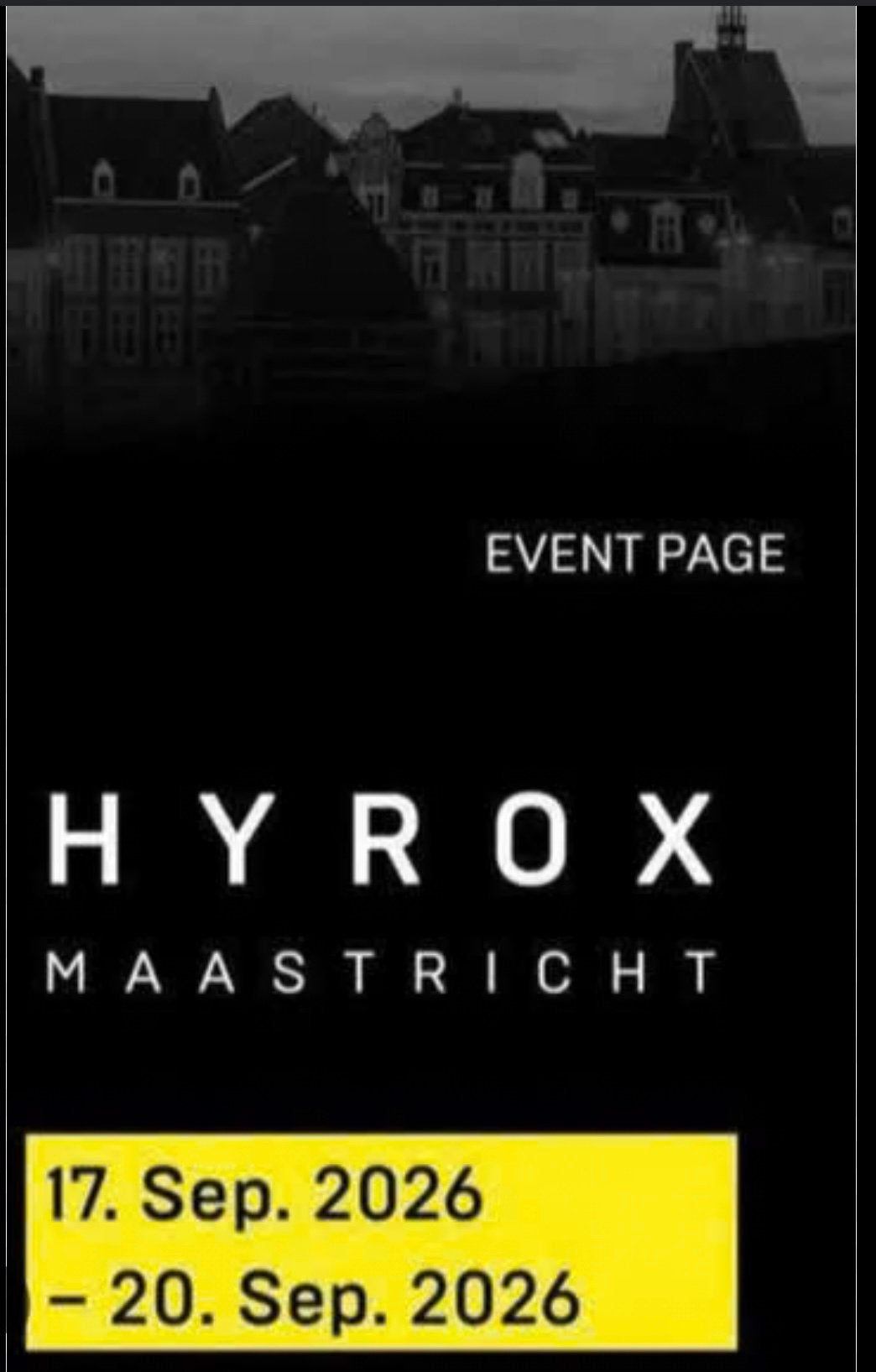 Hyrox Maastricht 2026, Eén persoon