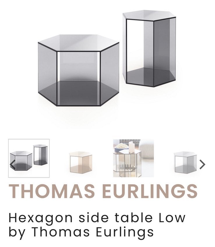 FEST bijzettafel Hexagon grijs, Huis en Inrichting, Tafels | Bijzettafels, Ophalen, Minder dan 45 cm, Nieuw, 55 tot 75 cm